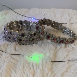 Vintage style jewelled bracelets